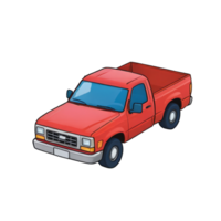 AI generated Pickup Truck Hand Drawn Cartoon Style Illustration png