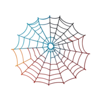 ai gegenereerd spinneweb hand- getrokken tekenfilm stijl illustratie png