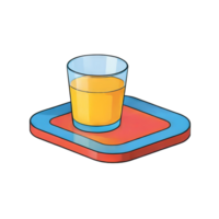 AI generated Coaster Hand Drawn Cartoon Style Illustration png