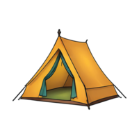 ai gegenereerd tent hand- getrokken tekenfilm stijl illustratie png