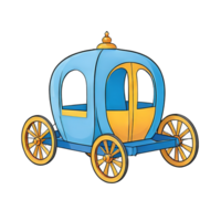 ai generato Cenerentola carrozza mano disegnato cartone animato stile illustrazione png