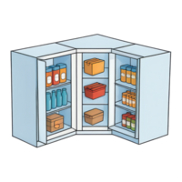 AI generated Pantry Hand Drawn Cartoon Style Illustration png