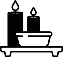 Candles glyph and line vector illustration