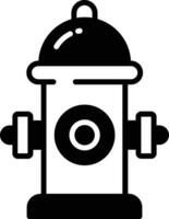 Hydrant glyph and line vector illustration