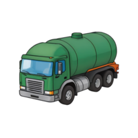 ai gegenereerd septisch tank vrachtauto hand- getrokken tekenfilm stijl illustratie png