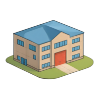 AI generated Warehouse Hand Drawn Cartoon Style Illustration png