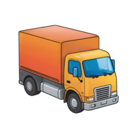 ai généré Roche un camion main tiré dessin animé style illustration png