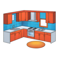 AI generated Kitchen Hand Drawn Cartoon Style Illustration png