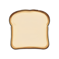 ai gegenereerd geroosterd brood hand- getrokken tekenfilm stijl illustratie png