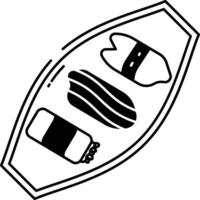 Wasabi sushi glyph and line vector illustration