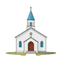 AI generated Chapel Hand Drawn Cartoon Style Illustration png