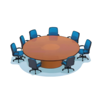 AI generated Meeting Room Hand Drawn Cartoon Style Illustration png