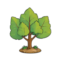 AI generated Bush Hand Drawn Cartoon Style Illustration png