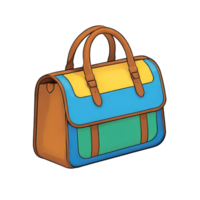 AI generated Bag Hand Drawn Cartoon Style Illustration png