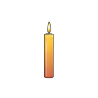 AI generated Candle Hand Drawn Cartoon Style Illustration png