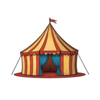 ai genererad cirkus hand dragen tecknad serie stil illustration png