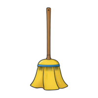 AI generated Broom Hand Drawn Cartoon Style Illustration png