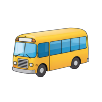 ai generato autobus mano disegnato cartone animato stile illustrazione png