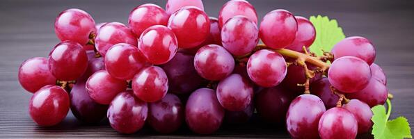 AI generated Fresh juicy grapes background banner for food and beverage concepts and wine advertisement photo
