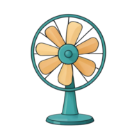 AI generated Electric Fan Hand Drawn Cartoon Style Illustration png