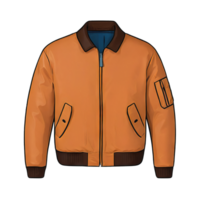 AI generated Bomber Jacket Hand Drawn Cartoon Style Illustration png