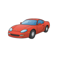 ai généré vite voiture main tiré dessin animé style illustration png