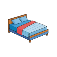 AI generated Bed Hand Drawn Cartoon Style Illustration png