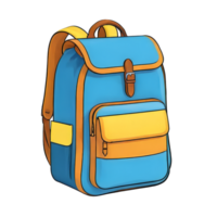 AI generated Backpack Hand Drawn Cartoon Style Illustration png