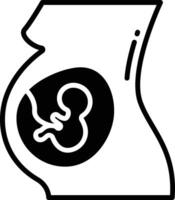 Baby Rotation glyph and line vector illustration