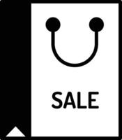 Shopping Bag glyph and line vector illustration