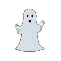AI generated Ghost Hand Drawn Cartoon Style Illustration png
