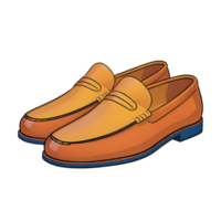 AI generated Loafers Hand Drawn Cartoon Style Illustration png