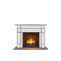 AI generated Fireplace Hand Drawn Cartoon Style Illustration png