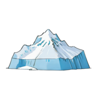 ai genererad glaciär hand dragen tecknad serie stil illustration png