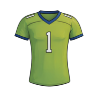 AI generated Football Jersey Hand Drawn Cartoon Style Illustration png