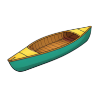 ai generato canoa mano disegnato cartone animato stile illustrazione png