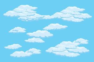 Cloud sky scene background vector simple cloud illustration template design