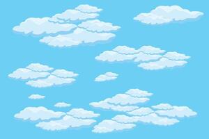 Cloud sky scene background vector simple cloud illustration template design