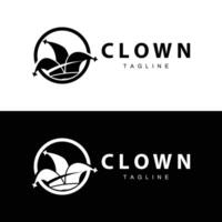 Simple colorful clown hat logo simple circus comedian equipment design template illustration vector