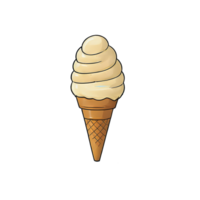 AI generated Ice Cream Hand Drawn Cartoon Style Illustration png