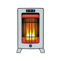 AI generated Heater Hand Drawn Cartoon Style Illustration png