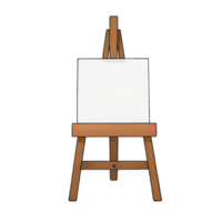 AI generated Easel Hand Drawn Cartoon Style Illustration png