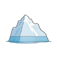 ai généré iceberg main tiré dessin animé style illustration png