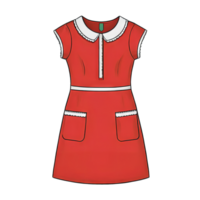 ai généré coton robe main tiré dessin animé style illustration png