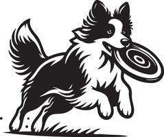 Border Collie Dog Illustration. vector