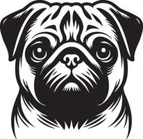 Pug Dog Illustration. vector