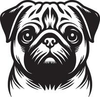 Pug Dog Illustration. vector