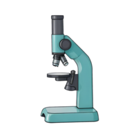 ai gegenereerd microscoop hand- getrokken tekenfilm stijl illustratie png