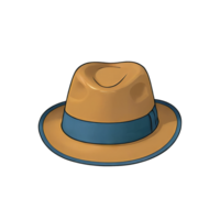 ai gerado fedora mão desenhado desenho animado estilo ilustração png