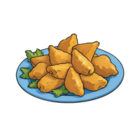 ai généré pakora main tiré dessin animé style illustration png